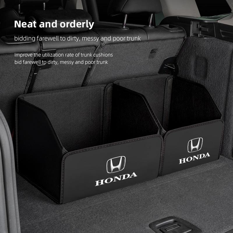 Car Boot Storage Box High-capacity Leather Organizing Case For Honda Civic Accord Crosstour Spirior Odyssey Avancier UR-V Sienna