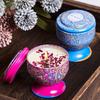 Goblet Design Scented Candle Box Vintage Flower Rose Lavender Candle Jar Soy Wax Fragrance Candles Wedding Birthday Gift Home De