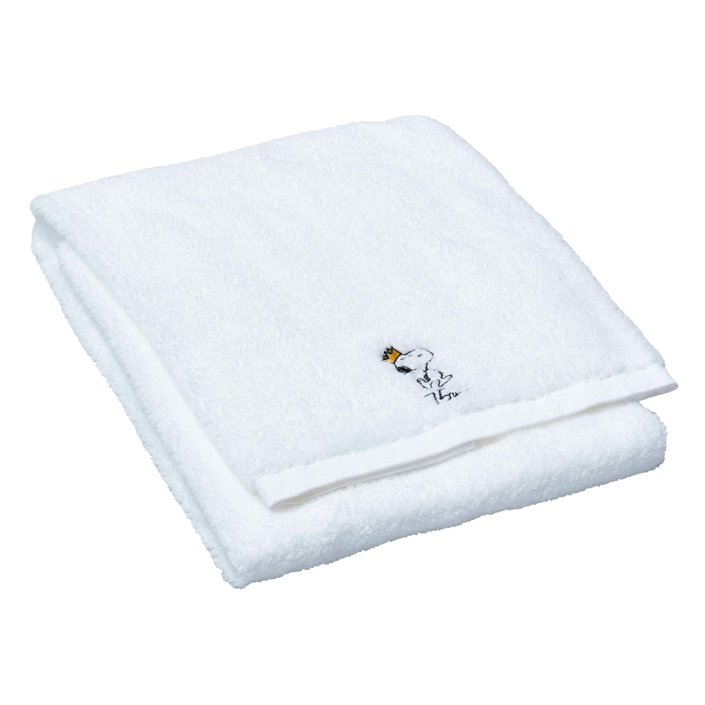 

Nishikawa Snoopy Bath Made with Untwisted Yarn for a Fluffy Towel with Embroidered Made in Light 75th Anniversary Towel, 60x120cm, Washable, 100% белый
