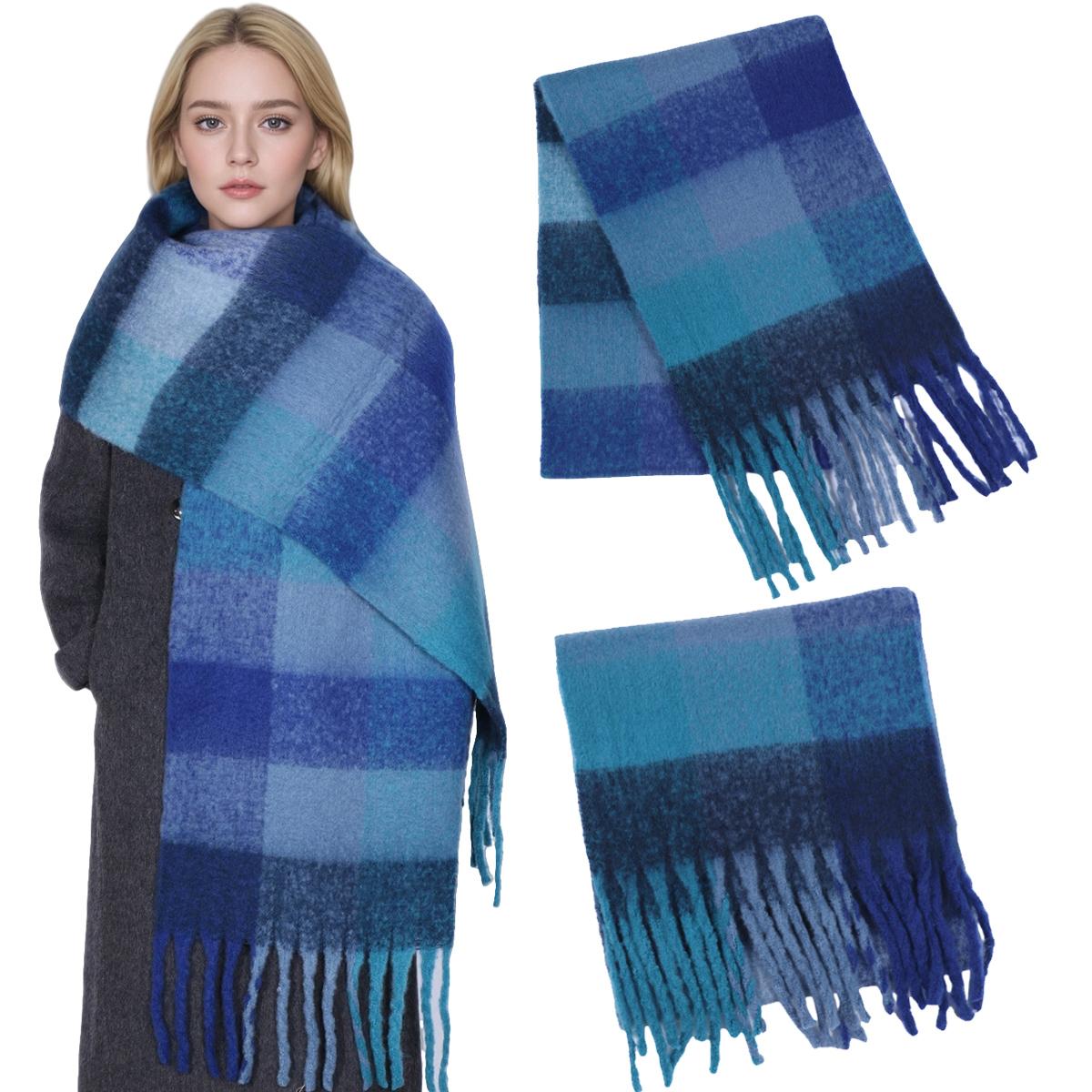 

Winter Cashmere Scarf Student Neck Thick Warm Shawl For Women Men Popular Tassel Scarves Bufanda Blanket Pashmina Wraps Poncho 230X38cm