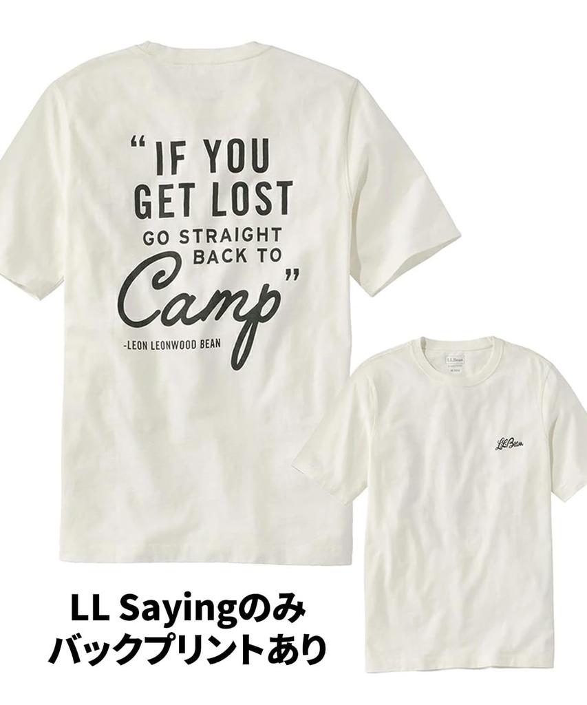 Japan Fit Lake Wash Organic Cotton Graphic Japan Size Shadow 1000130886 [LL Bean] Men's Tee, Fit, S, Green/Script Logo, Green,