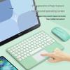 Compatible Bluetooth Keyboard with Magnetic Attachment for iPad, Huawei Phone, and Tablets - Round Key, Touch, and Wireless Charging Features