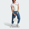 Adidas Originals Pride RM 3-Stripes Tee with Trefoil Logo Print Retro American T-Shirt Women Tops Han-Jade-White IU0053