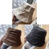 Vintage Corduroy Fisherman Hat With Wrinkled Design For Casual Spring And Fall Wear