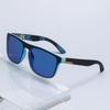 723 Men's Polarized Sports Sunglasses with Colorful Film, Elastic Paint, and PC Frame - Model D731