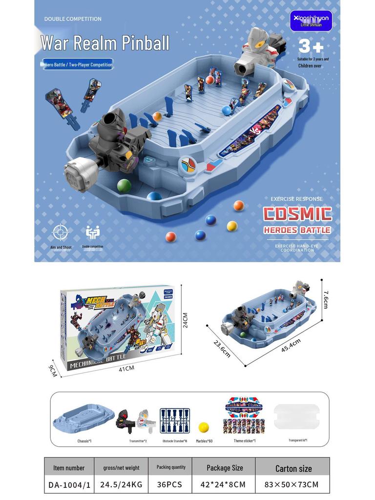 Children's Educational Pinball Shooter Game: Double Player Desktop Toy for Parent-Child Interaction