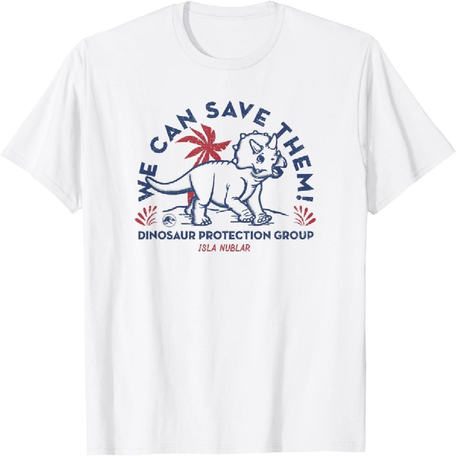 Jurassic World Save The Triceratops Poster T-Shirt S