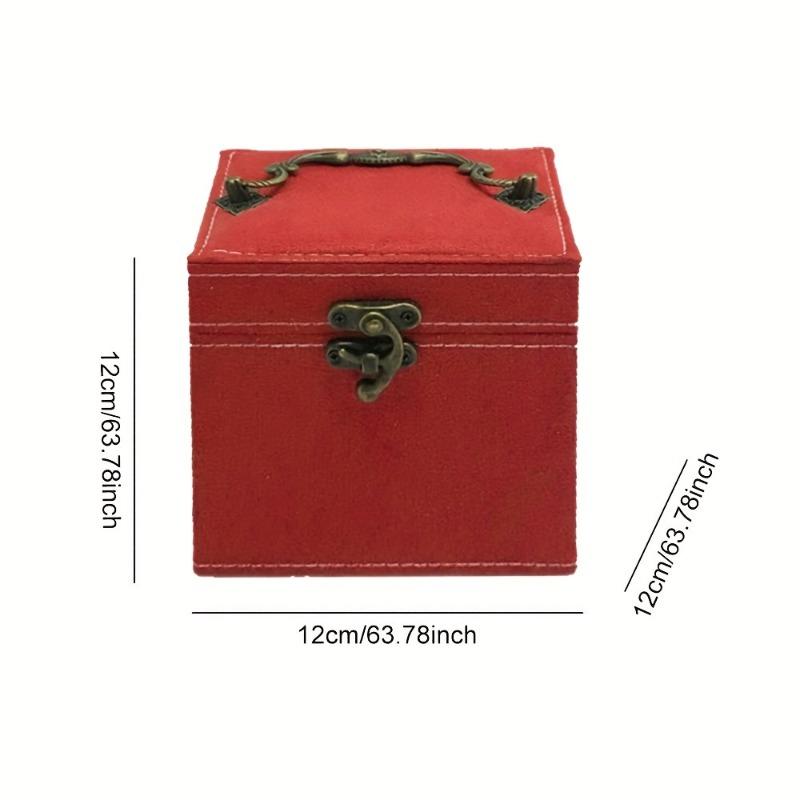 1pcs Jewelry Storage Box Imitation Suede Three-layer Compartment Jewelry Storage Box Ring Bracelet Necklace Multi-color Optional
