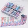 10Rolls Mixed Nail Art Foils Transfer Sticker Set Rose Flower Designs Floral Starry Sky Nail Wraps Wedding Summer Manicure Decor