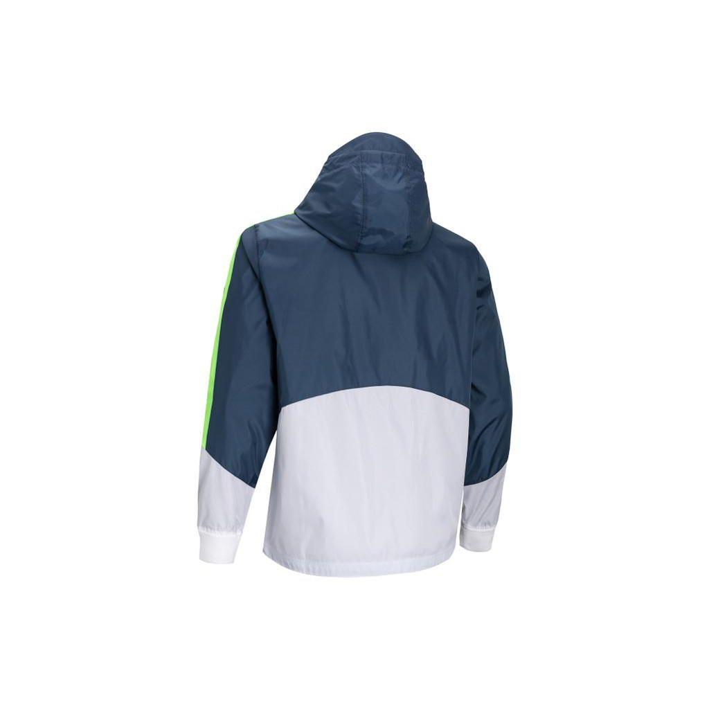 Under Armour Logo Print Color Block Hooded Zip Jacket Men Jackets Blue 1373821-414