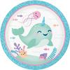 Paper Narwhal Dinner Plate (Pack of 8)