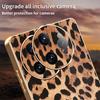 For Xiaomi Redmi K80 Pro 5G/Poco F7 Ultra 5G Case Leopard Print PU Leather Coated PC+TPU Electroplating Phone Cover