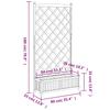 Vidaxl Planter with Trellis, Black, Solid Fir Wood