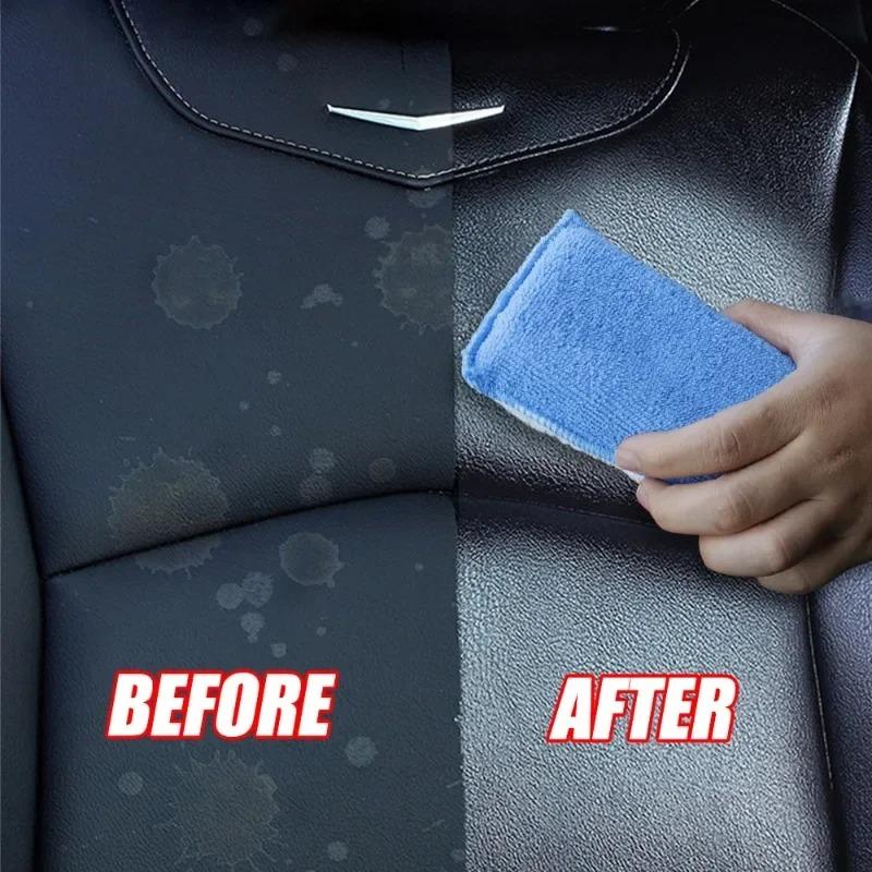 Microfiber Car Cleaning Sponge Microfiber Detailing Washer Pad Double Side Imitation Wool Sponges Car Wash Wipe Applicator Pads