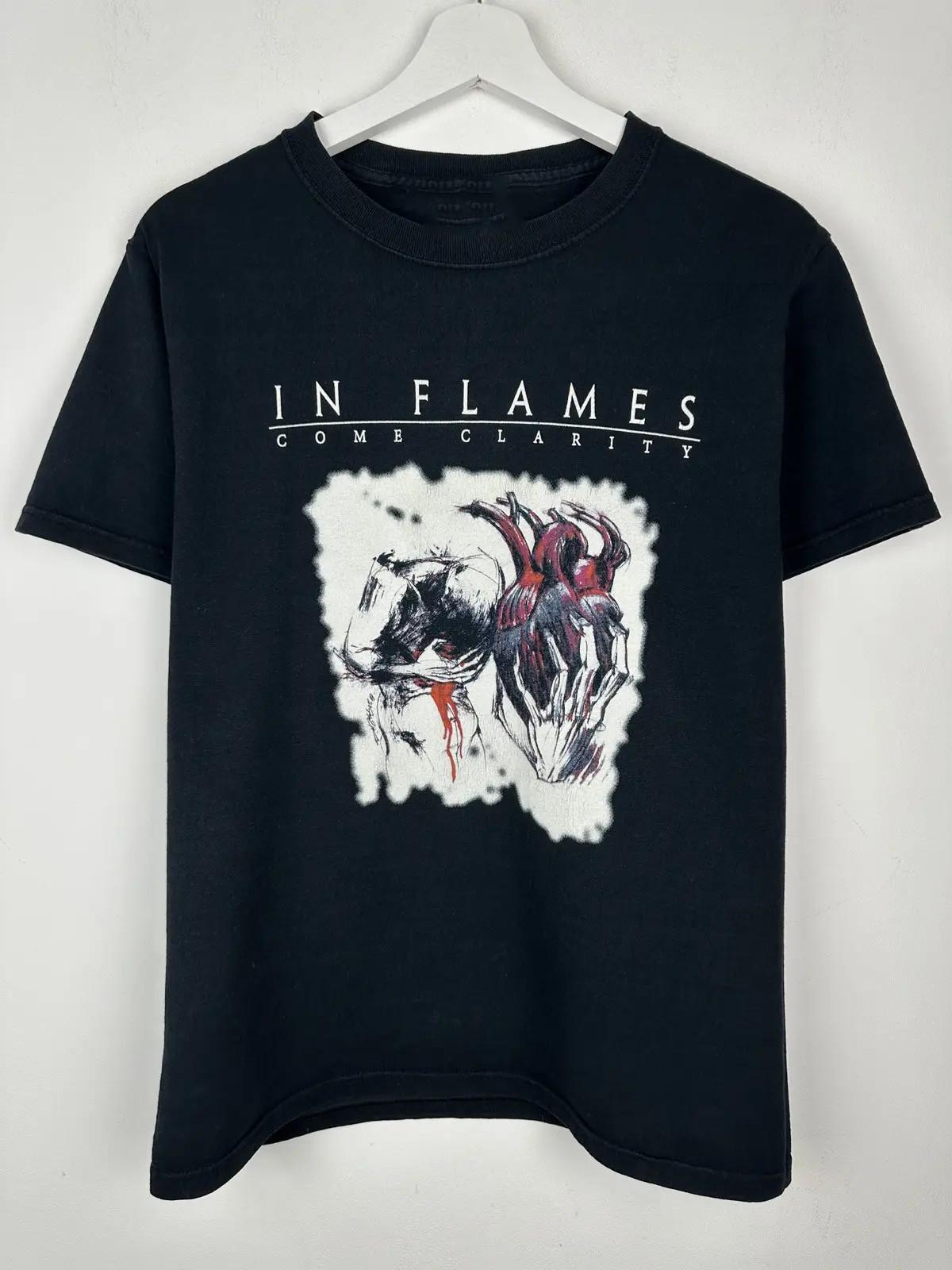 Vtg In Flames Band Come Clarity Cotton Black All Size T Shirt For Men TU322 S