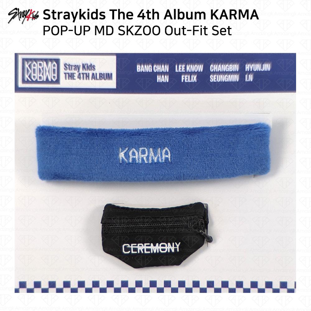 Stray Kids Das 4. Album Karma POP-UP MD Tastenkappe Yinyang Schlüsselanhänger Outfit-Set