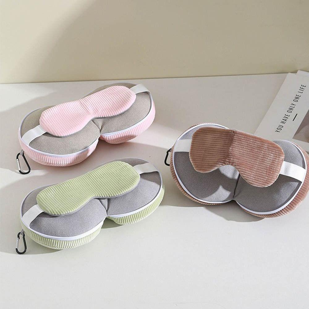 with Storage Hook Neck Headrest Soft Travel Folding Pillow Simple U-shaped Pillow  Kids  Adults