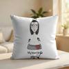 Black White Fashion Ins Sexy Cushion Cover Silky Short Plush Invisible Zipper Dustproof Sofa Pillow Case For Home Decor