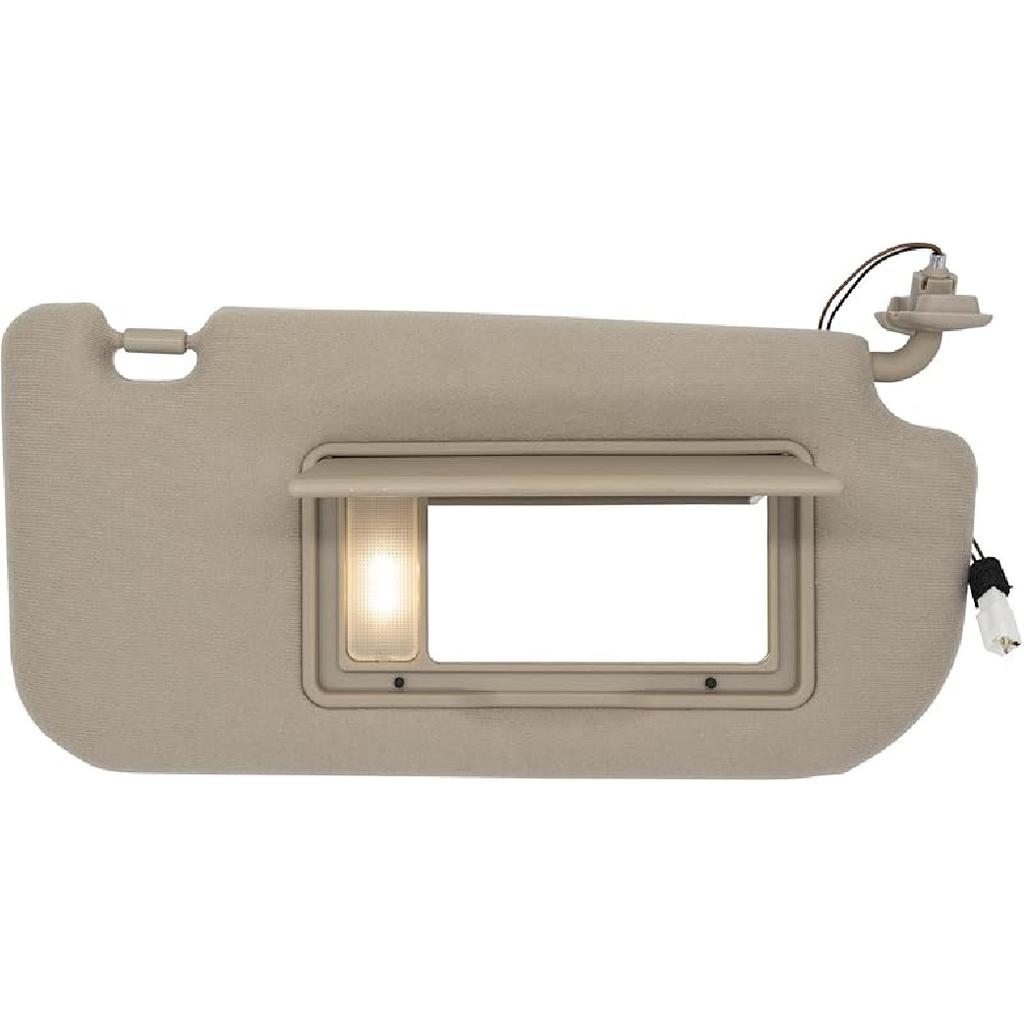 NHILES Driver Left Side Sun Visor Replacement Fits for KIA Sportage 2005-2010 Sunshade Without Light 85202-1F090LX Color Gray