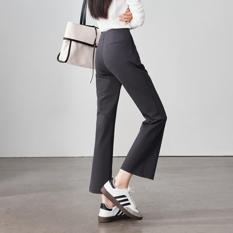 SOFSIL Women's High-Waist Micro-Flared Cropped Pants