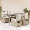 VidaXL Garden Dining Set with Cushions 5pcs Beige Poly Rattan 3263016