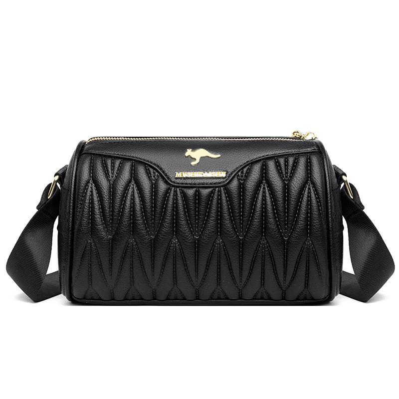 Fashion Sewing Thread Women PU Leather Shoulder Bags High Quality Small Handbags and Purses Leisure Female Crossbody Bags
