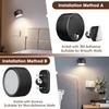 LED Wandleuchten, 3 Helligkeitsstufen 3 Farbmodi Wandleuchten Batteriebetrieben 360° Drehbar Touch-Steuerung Wandlampe