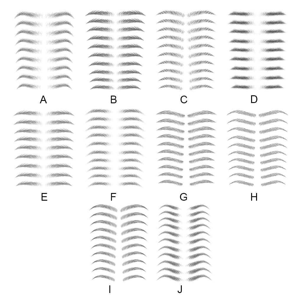 Eyebrow Stickers Making Up Tools Eyebrows Tattooing Tool Beautiful Young Girls Waterproof Tattoos Decals Cosmetic Accessory