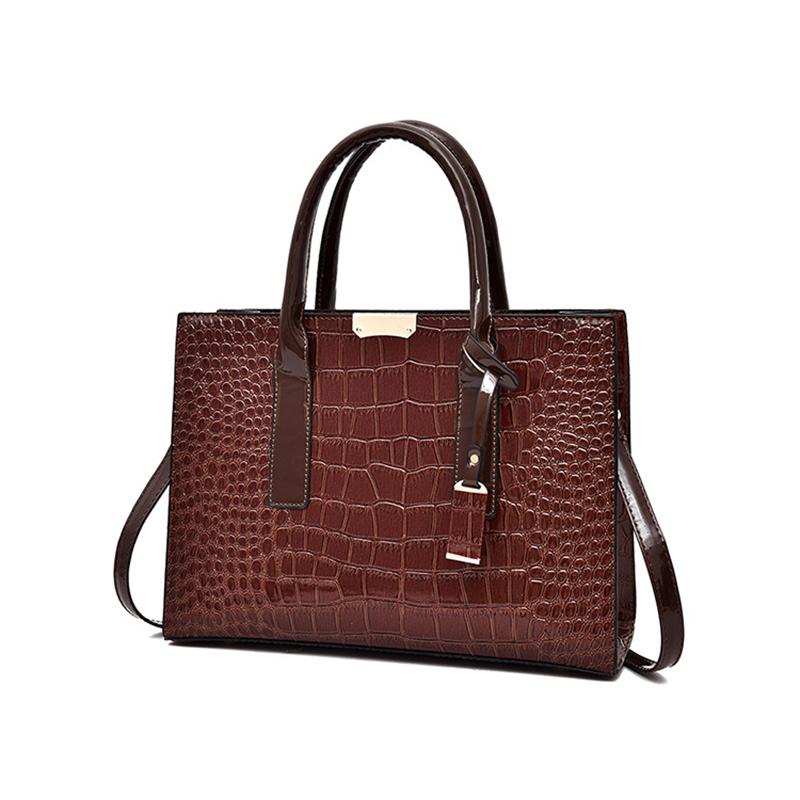 Patent Leather Women Messenger Bags Crocodile Female Crossbody Shoulder Hand Bags High Quality Ladies Handbags