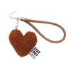 Cute Heart Shape Plush Wristlet Keychain Bag Pendant for Women Valentines Day Gift Coin Purse Backpack Bag Charm Gift