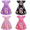 82834 Kids Girls Steal a Brainrot 67 Six Seven Print Ruffle Sleeveless Princess Dress
