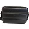 MONCLER Cross body bag leather Horizontal body bag black leather Used