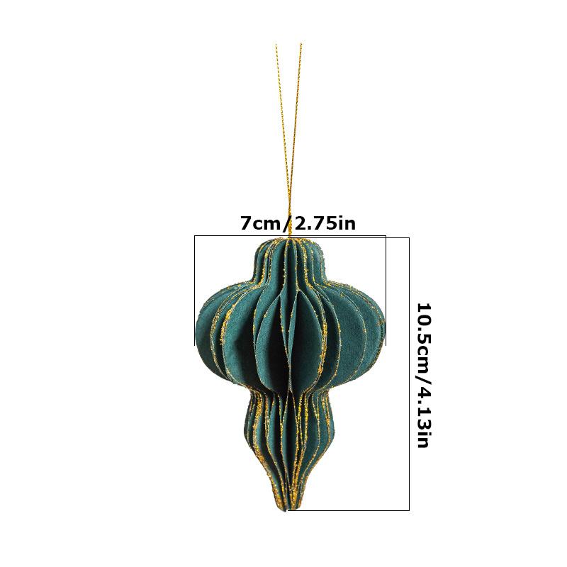 1ks Lampion Elegantní Ozdoba Slavnostní Papírová Odolná Ozdoba Klasický Vánoční Stromek Romantický Plástvový Jemný