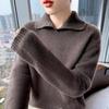 Women's Pure Wool Cashmere High Neck Pullover - Autumn/Winter Warm Long Sleeve Sweater