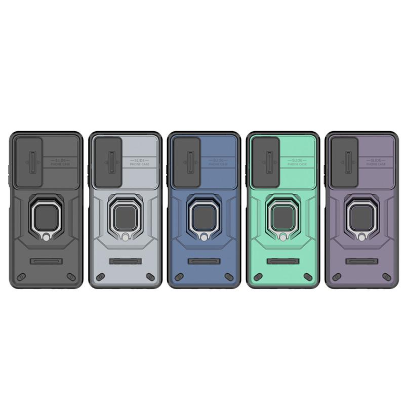 Pentru husă OPPO A60 Glisare Lentilă Cameră Huse Telefon Pentru OPPO A60 4G Husă Armură Rezistentă la Șocuri PC + TPU Suport Capac Spate Pentru OPPO A60