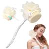 BIYOWOOD Multipurpose 2-in-1 Bath & Body Brush with Soft Bristles and Long Handle | Comfortable Wet or Dry Brushing Back Scrubber for Shower
