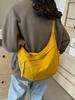 Casual Large Capacity Canvas Shoulder Bag With Zipper For Daily Use