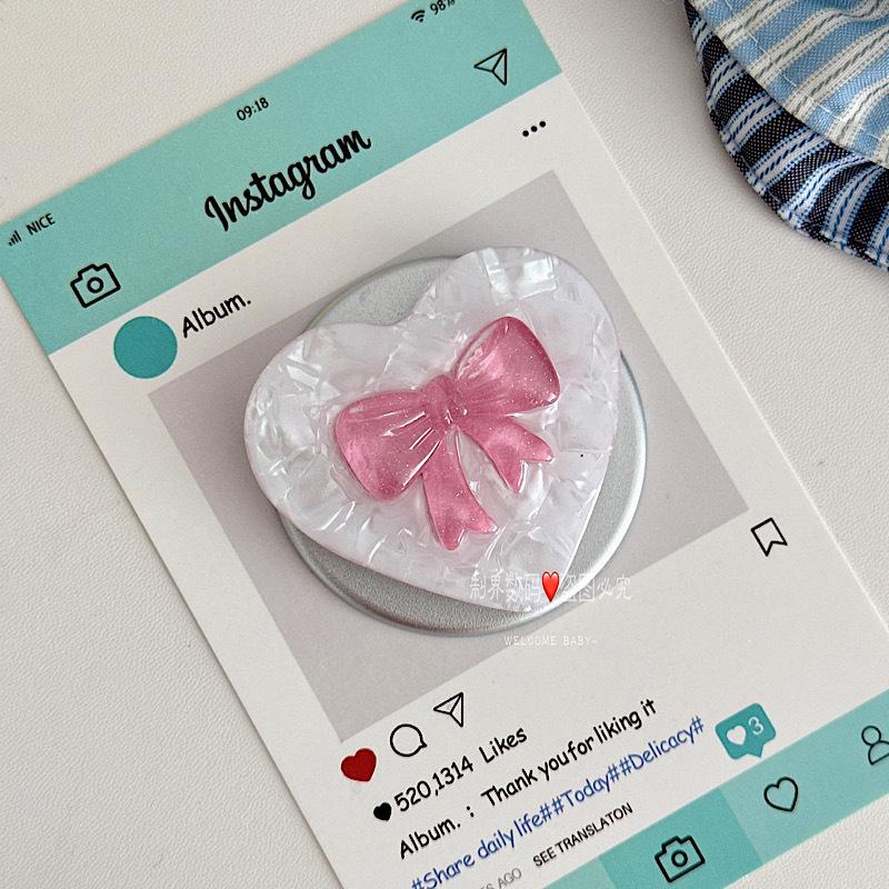 Korean Seashell Heart MagSafe Magnetic Stand: Super Strong Adsorption, Retractable Desktop Airbag