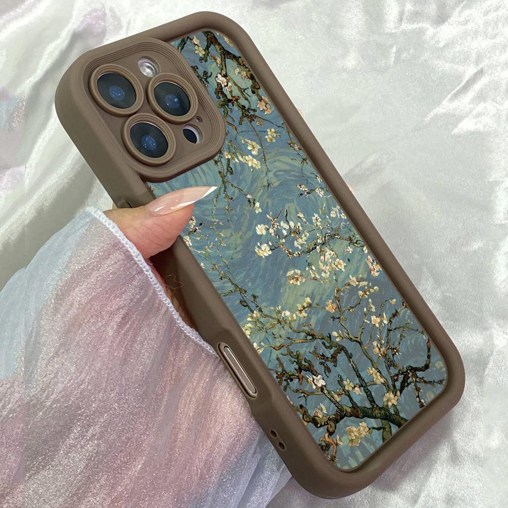 JT9 Estetický vintage Telefon Strom pro pro iPhone 17 16 Pro Max Samsung S26 S25 Ultra A17 A26 A07 Xiaomi Redmi Note 14 Pro Plus Měkký kryt z TPU