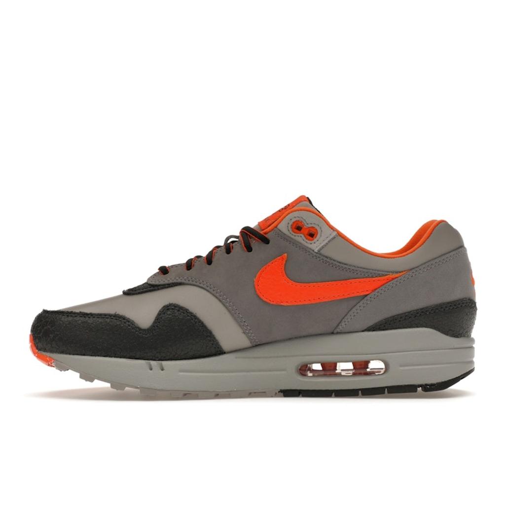 HUF x Nike Air Max 1 SP Pomarańczowe Sneakersy Unisex Szare Antracytowe Jaskrawopomarańczowe HF3713-001