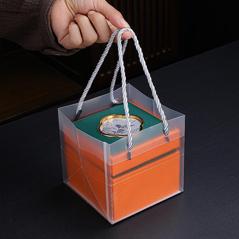 Enamel Master Cup: Exquisite High-End Octagonal Kung Fu Tea Set Souvenir