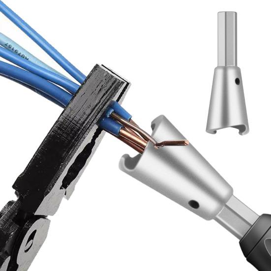 Wire Twisting Tool 1/4 Inch Hex Shank Multi-Functional Wire Stripping Twisting Tool Electrical Wire Nut Twister