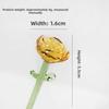 Simulation Floral Glass Flower Bouquet Mini Handcrafted Floral Sculpture  Home Room Decoration