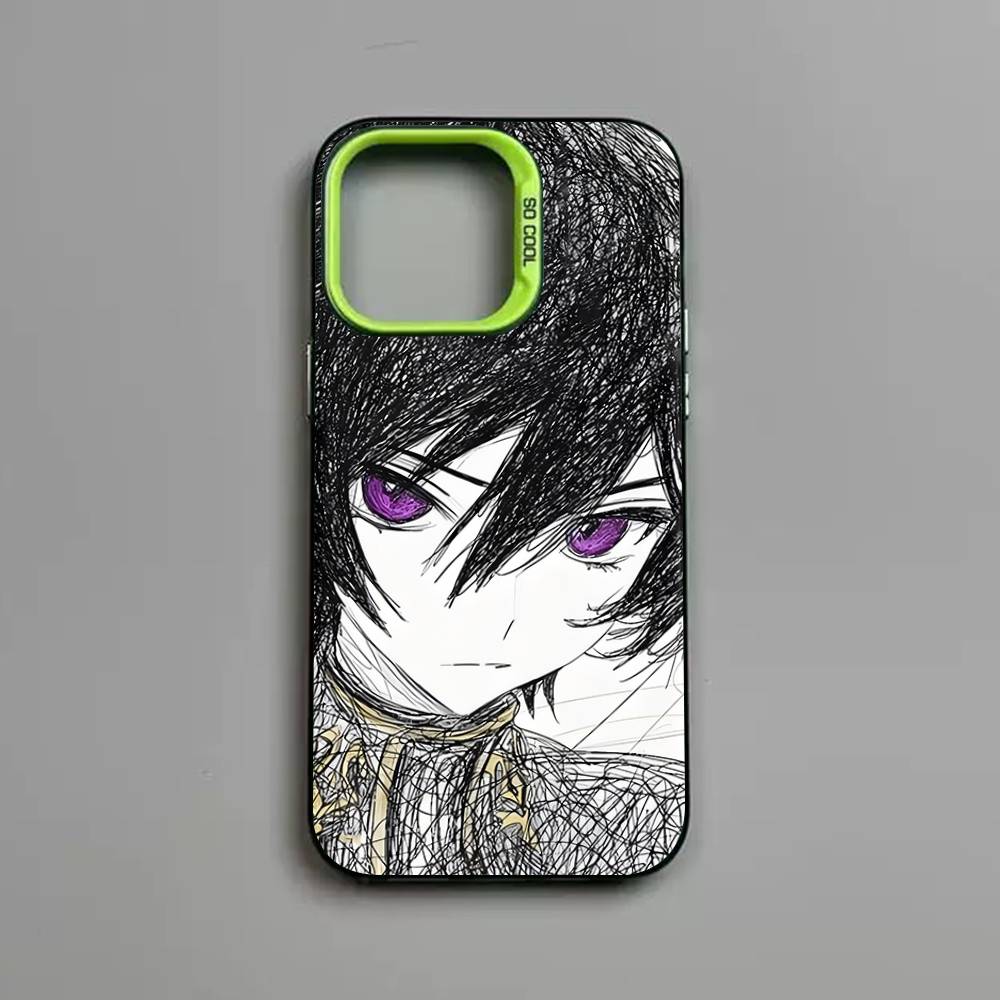 Green-haired Girl Code Geass Frosted Case for iPhone 17 Air 16 E 15 14 Plus 13 12 Mini 11 Pro Max Acrylic Sheet Silicone Cover