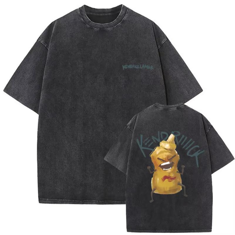 T-shirt Vintage Lavata Edizione Limitata Rapper Kendrick Lamar They Not Like Us Estate Unisex Donna Hip Hop Oversize Street Girocollo Maglietta