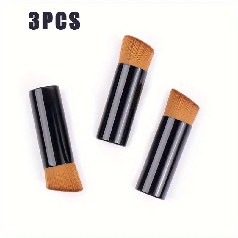 

Портативная скошенная коническая кисть для тональной основы Косметические инструменты Плоская кисть для тональной основы Кисть для пудры и пены