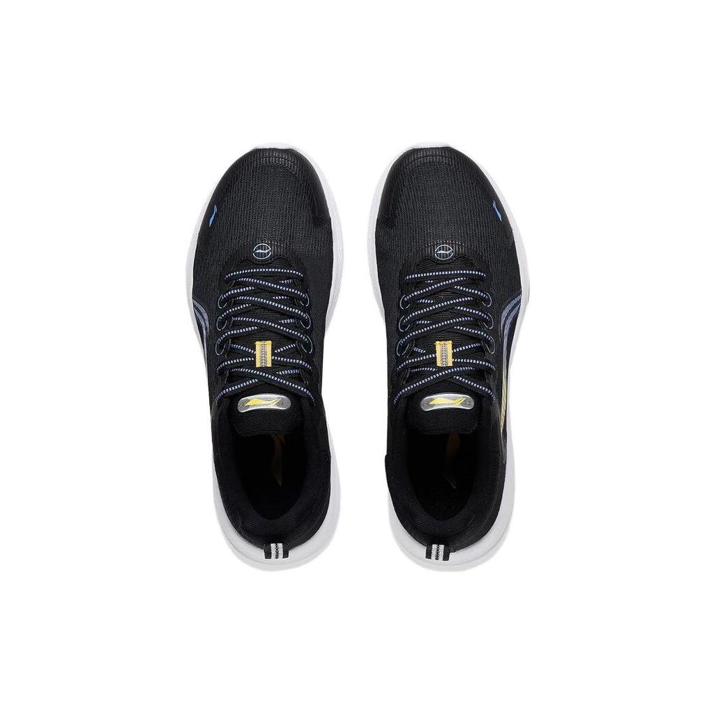 Li Ning Lan Guang Breathable Resilient Wear-Resistant Low-Top Badminton Shoes Men Shoes Black Yellow Blue AFVT011-1