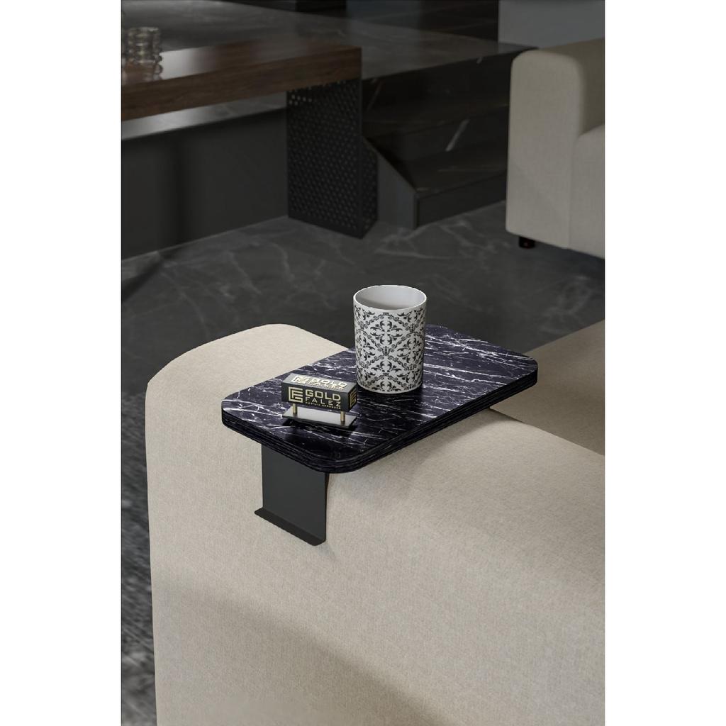 Side Table Adjustable Tray Rectangular Decorative Modern Horizontal Vertical Sofa Table Walnut