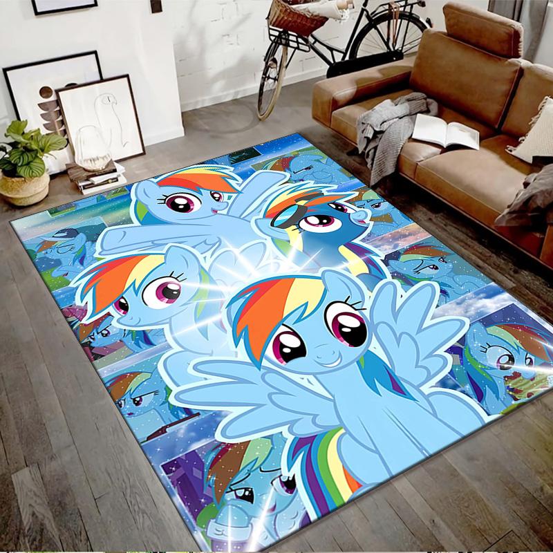 1pc My Little Pony1 Design Printed Area Rug Carpet for Bedroom Living Room Home Decor Rugs Mat Non Slip Mat Rug for Bedside