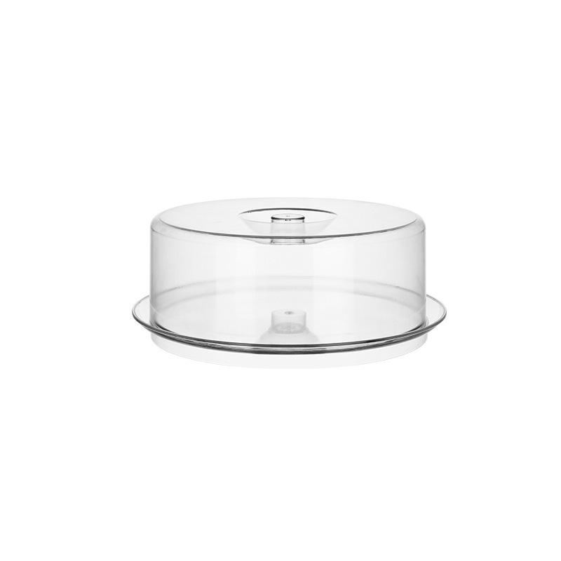 Large Transparent Food-Grade Plastic Tasting Plate with Lid